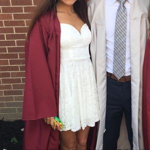 White off the shoulder lacey dress